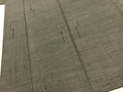 平和屋着物●本場大島紬　カタス9マルキ　幾何学文様　正絹　逸品　AABJ4670fy