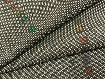 平和屋着物●本場大島紬　カタス9マルキ　幾何学文様　正絹　逸品　AABJ4670fy