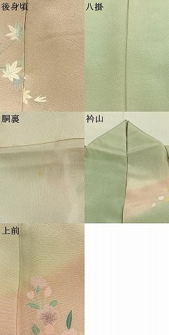 平和屋着物●訪問着　友禅　作家物　風景花文　暈し染め　正絹　逸品　AABJ4671fy