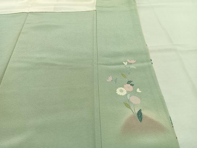 平和屋着物●訪問着　友禅　作家物　風景花文　暈し染め　正絹　逸品　AABJ4671fy
