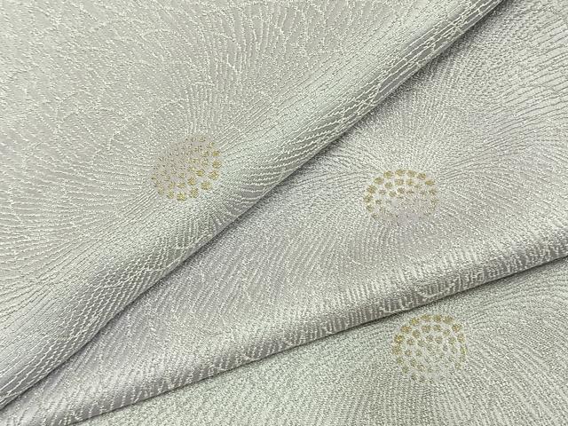 平和屋着物●上質な小紋　総刺繍　舞花文　金銀糸　正絹　逸品　AABJ4672fy