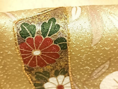 平和屋着物●訪問着　駒刺繍　熨斗花文　金彩　鈴乃屋扱い　正絹　逸品　AABJ4675fy