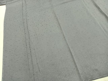 平和屋着物●京加賀友禅　百貫達雄　色無地　霞地紋　薄色　正絹　逸品　未使用　AABJ4676fy