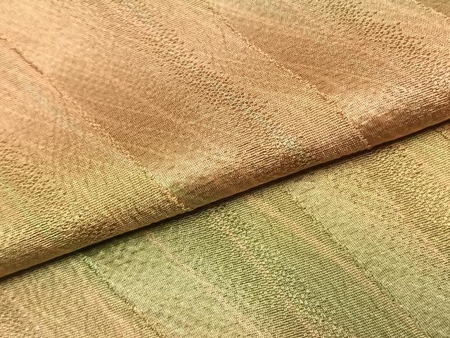 平和屋着物●上質な小紋　斜縞　暈し染め　正絹　逸品　未使用　AABJ4681fy