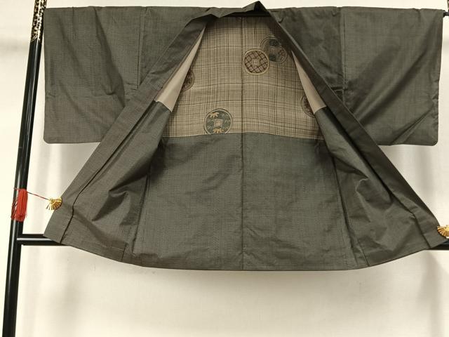 平和屋着物●男性　本場大島紬　アンサンブル　100亀甲　総詰め　正絹　逸品　AABJ4685fy