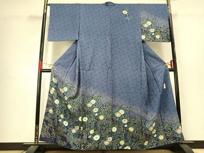 平和屋着物●訪問着　作家物　絞り　辻が花　暈し染め　金彩　正絹　逸品　AABJ4687fy