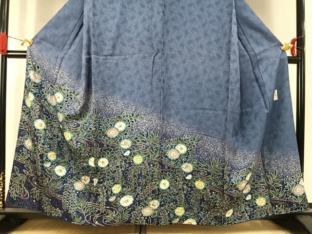 平和屋着物●訪問着　作家物　絞り　辻が花　暈し染め　金彩　正絹　逸品　AABJ4687fy
