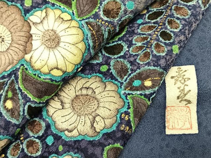 平和屋着物●訪問着　作家物　絞り　辻が花　暈し染め　金彩　正絹　逸品　AABJ4687fy