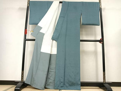 平和屋着物●重要無形文化財　人間国宝　中村勇二郎　江戸小紋　古代菊　正絹　逸品　AABJ4692fy