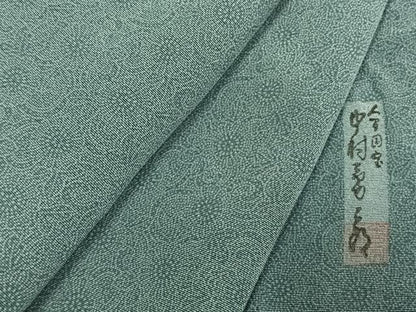 平和屋着物●重要無形文化財　人間国宝　中村勇二郎　江戸小紋　古代菊　正絹　逸品　AABJ4692fy