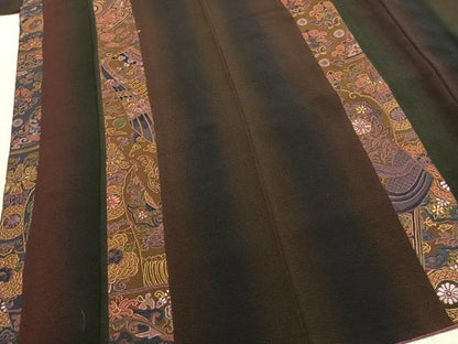 平和屋着物●訪問着　総刺繍　駒刺繍　花間道　鬼しぼ縮緬　正絹　逸品　AABJ4693fy