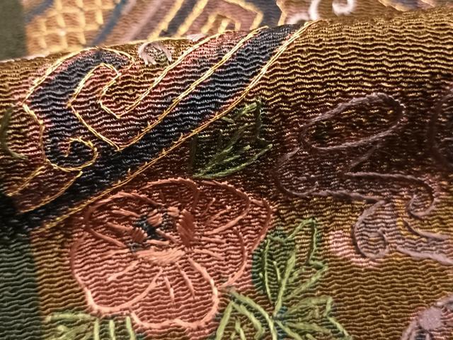 平和屋着物●訪問着　総刺繍　駒刺繍　花間道　鬼しぼ縮緬　正絹　逸品　AABJ4693fy