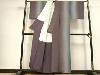 平和屋着物●上質な小紋　霞文　暈し染め　正絹　逸品　AABJ4696fy