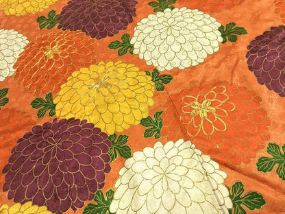 平和屋着物●豪華振袖　駒刺繍　草花文　金彩　正絹　逸品　AABJ4702fy