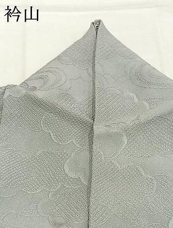 平和屋着物●上質な色無地　雲取り地紋　蕎麦切色　正絹　逸品　AABJ4704fy