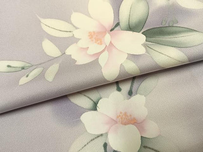 平和屋着物●二代目清次郎　手描き　小紋　草花文　暈し染め　正絹　逸品　AABJ4705fy