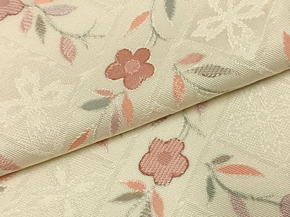 平和屋着物●上質な小紋　草花文　正絹　逸品　AABJ4707fy