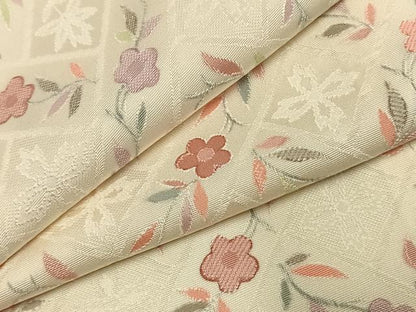 平和屋着物●上質な小紋　草花文　正絹　逸品　AABJ4707fy
