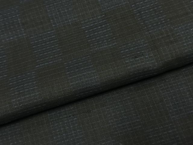 平和屋着物●上質な紬　市松文様　正絹　逸品　AABJ4708fy