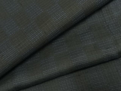 平和屋着物●上質な紬　市松文様　正絹　逸品　AABJ4708fy