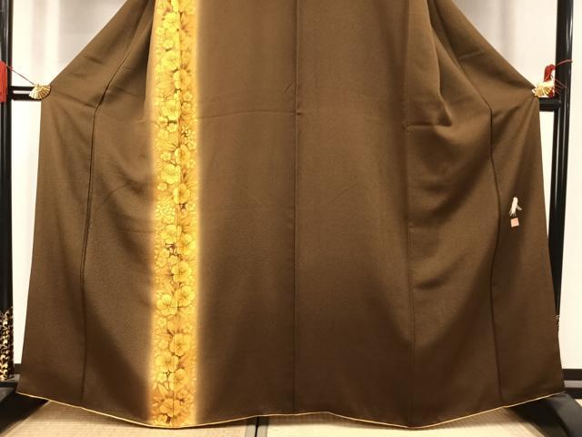 平和屋着物●東京友禅　菅有鬼一　訪問着　草花間道　暈し染め　正絹　逸品　未使用　AABJ4709fy