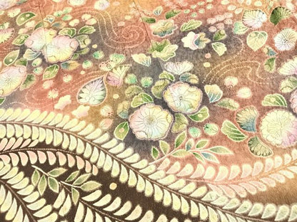 平和屋着物●豪華振袖　作家物　絞り　辻が花　暈し染め　金通し地　正絹　逸品　AABJ4710fy