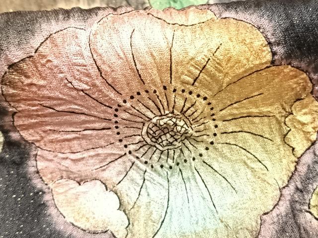 平和屋着物●豪華振袖　作家物　絞り　辻が花　暈し染め　金通し地　正絹　逸品　AABJ4710fy