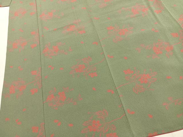 平和屋着物●世界的人形師　辻村寿三郎　ジュサブロー　小紋　枝花文　正絹　逸品　AABJ4711fy