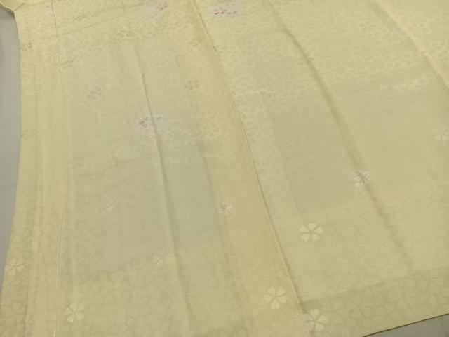平和屋着物●長襦袢　袷　舞花文　半衿刺繍　正絹　逸品　AABJ4716fy