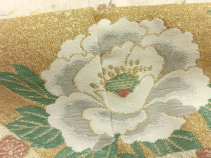 平和屋着物●豪華色留袖　作家物　寿光織　地紙花文　暈し染め　金銀糸　正絹　逸品　AABJ4717fy