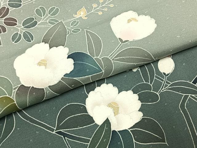 平和屋着物●訪問着　友禅　枝花文　暈し染め　正絹　逸品　AABJ4722fy