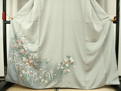 平和屋着物●訪問着　友禅　花鳥文　暈し染め　正絹　逸品　AABJ4723fy