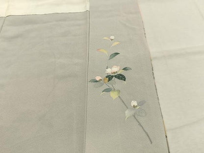 平和屋着物●訪問着　友禅　作家物　枝花文　暈し染め　正絹　逸品　AABJ4727fy