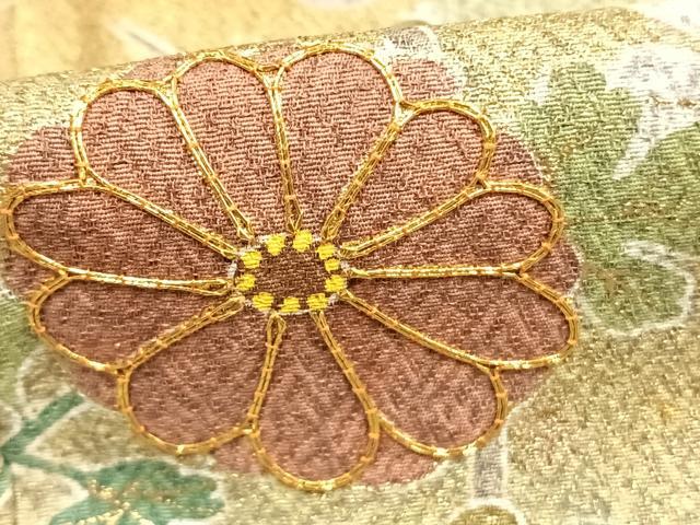 平和屋着物●京友禅の第一人者　松井青々　訪問着　駒刺繍　草花文　金銀彩　正絹　逸品　AABJ4730fy