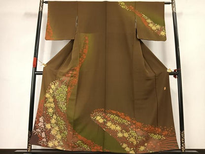 平和屋着物●十日町　名門　滝泰謹製　訪問着　絞り　辻が花　暈し染め　金彩　正絹　逸品　未使用　AABJ4731fy