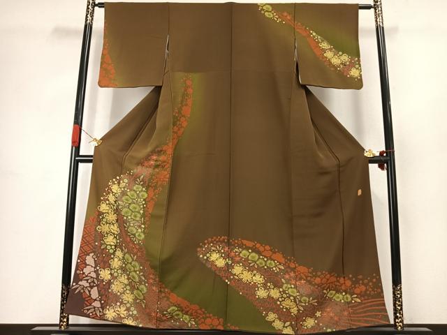 平和屋着物●十日町　名門　滝泰謹製　訪問着　絞り　辻が花　暈し染め　金彩　正絹　逸品　未使用　AABJ4731fy