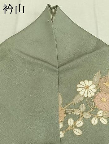 平和屋着物●訪問着　駒刺繍　花蝶文　暈し染め　金彩　正絹　逸品　AABJ4736fy