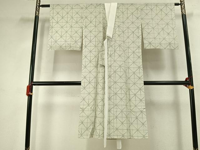 平和屋着物●長襦袢　単衣　幾何学文様　洗える着物　AABJ4744fy