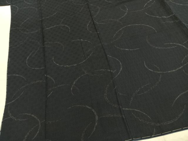 平和屋着物●上質な小紋　流水文　ロング丈　正絹　逸品　未使用　AABJ4747fy