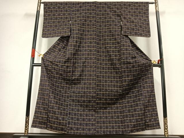 平和屋着物●本場琉球絣　紬　正絹　逸品　未使用　AABJ4748fy