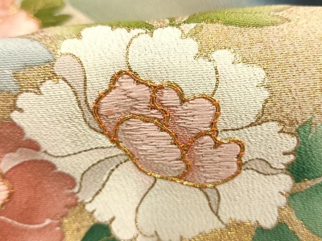 平和屋着物●京友禅の第一人者　松井青々　黒留袖　駒刺繍　道長花文　暈し染め　金銀彩　正絹　逸品　AABJ4750fy
