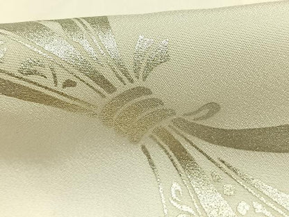 平和屋着物●長襦袢　袷　束ね熨斗文　金銀彩　正絹　逸品　AABJ4751fy