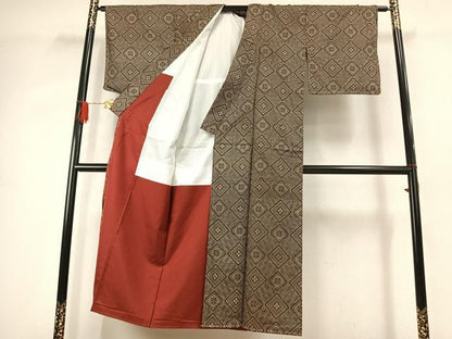 平和屋着物●本場大島紬　龍郷絣　正絹　逸品　AABJ4752fy