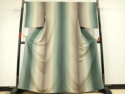 平和屋着物●上質な小紋　霞文　暈し染め　正絹　逸品　AABJ4754fy