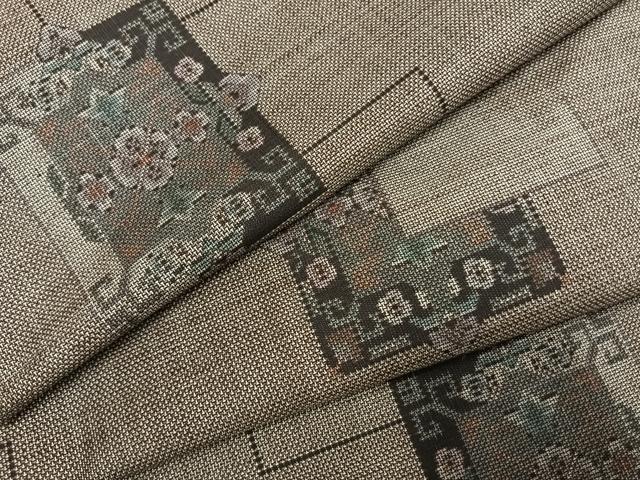 平和屋着物●本場大島紬　9マルキ　色紙重ね文　正絹　逸品　AABJ4757fy