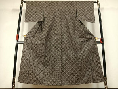 平和屋着物●本場大島紬　龍郷絣　正絹　逸品　AABJ4761fy