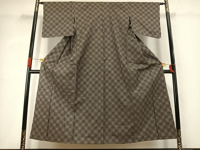 平和屋着物●本場大島紬　龍郷絣　正絹　逸品　AABJ4761fy