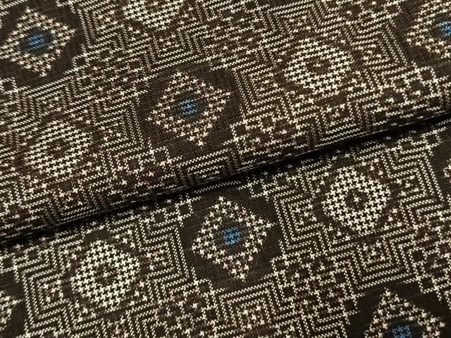 平和屋着物●本場大島紬　龍郷絣　正絹　逸品　AABJ4761fy