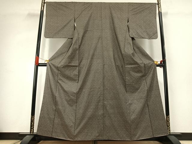 平和屋着物●本場大島紬　龍郷絣　正絹　逸品　AABJ4762fy