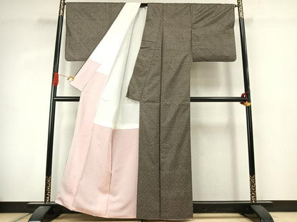 平和屋着物●本場大島紬　龍郷絣　正絹　逸品　AABJ4762fy